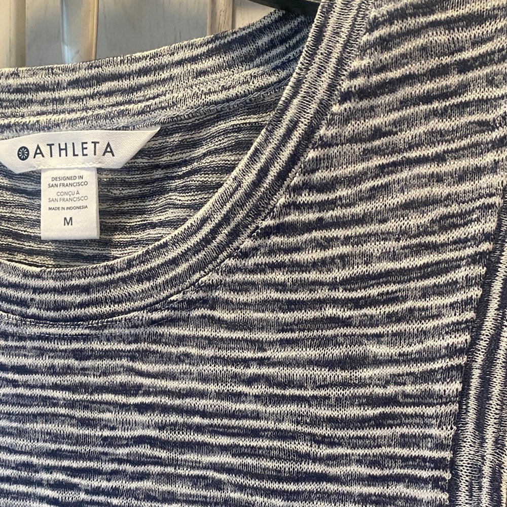 NWT Athleta Heathered Black and White Tank Top